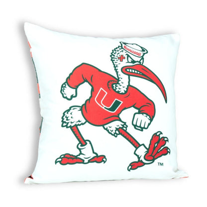 Campus Hammocks Miami Hurricanes Ibis Throw Pillow Cover