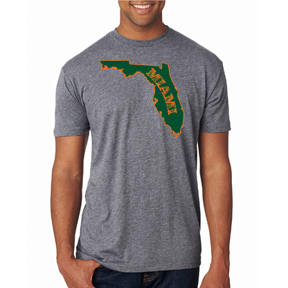 Saltwater Born Miami Orange and Green Soft Tee