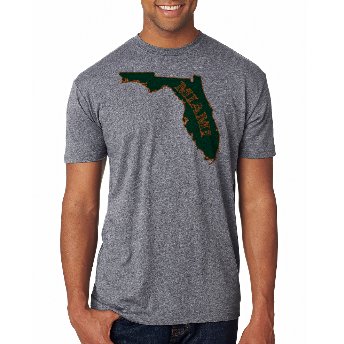 Saltwater Born Miami Orange and Green Soft Tee