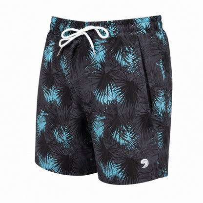 Dry Pocket Midnight Palms - Waterproof Pocket Swim Shorts - Athletic Liner