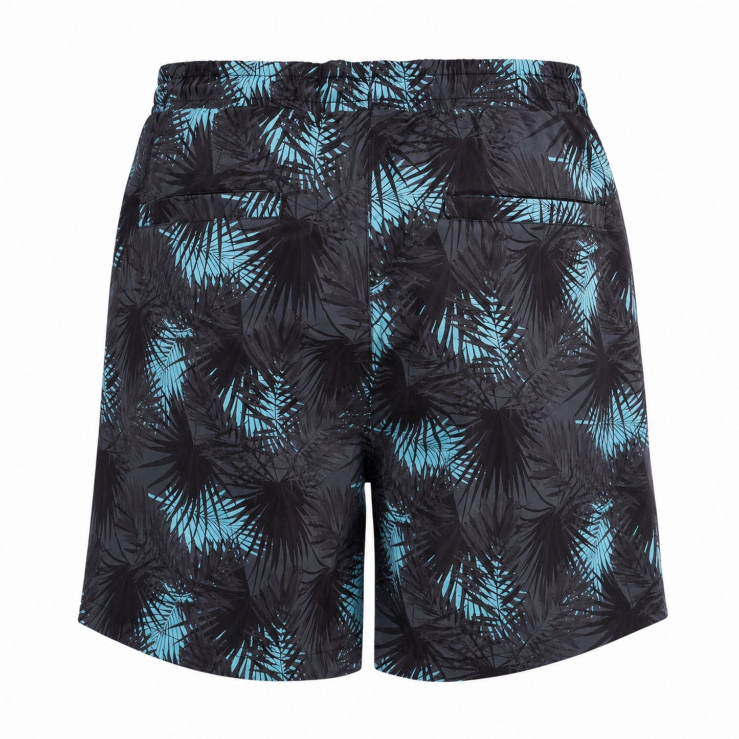 Dry Pocket Midnight Palms - Waterproof Pocket Swim Shorts - Athletic Liner