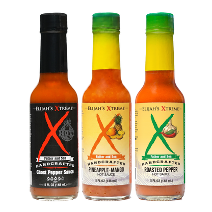 Elijah's Xtreme Mild & Hot Trio Hot Sauce Set