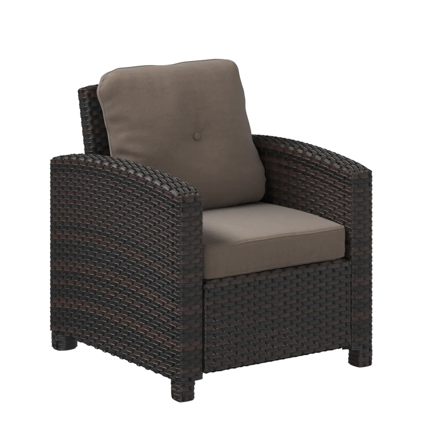 Balkene Home Miles Mocha Finish Outdoor Wicker Club Chair