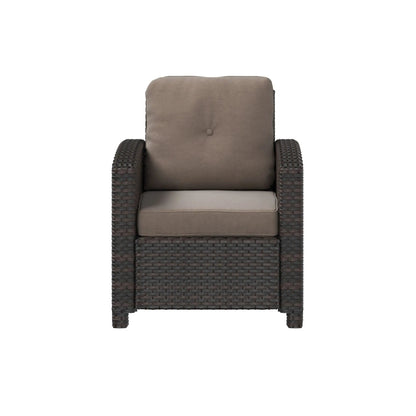 Balkene Home Miles Mocha Finish Outdoor Wicker Club Chair
