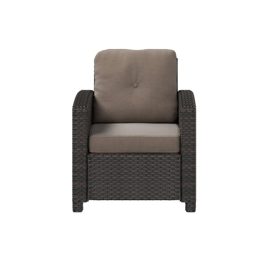 Balkene Home Miles Mocha Finish Outdoor Wicker Club Chair