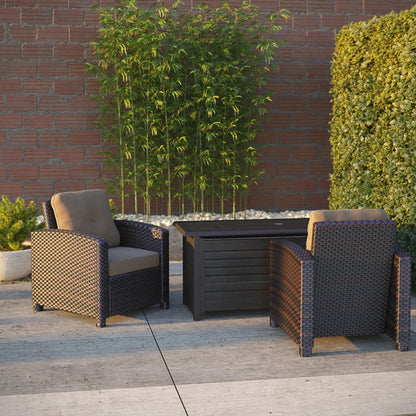 Balkene Home Miles Mocha Finish Outdoor Wicker Club Chair