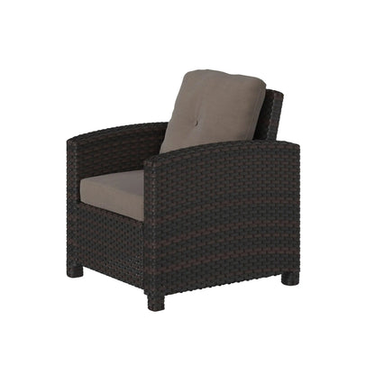 Balkene Home Miles Mocha Finish Outdoor Wicker Club Chair