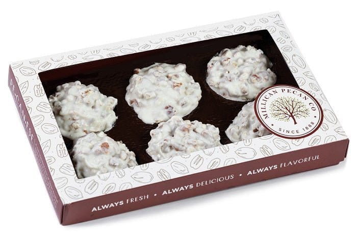 Millican Pecan Clusters - White Chocolate Pecan Clusters - Gift Box