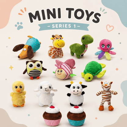 Dogline 6" Mini Animal Dog Toy Collection