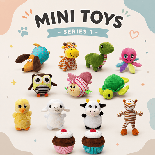 Dogline 6" Mini Animal Dog Toy Collection