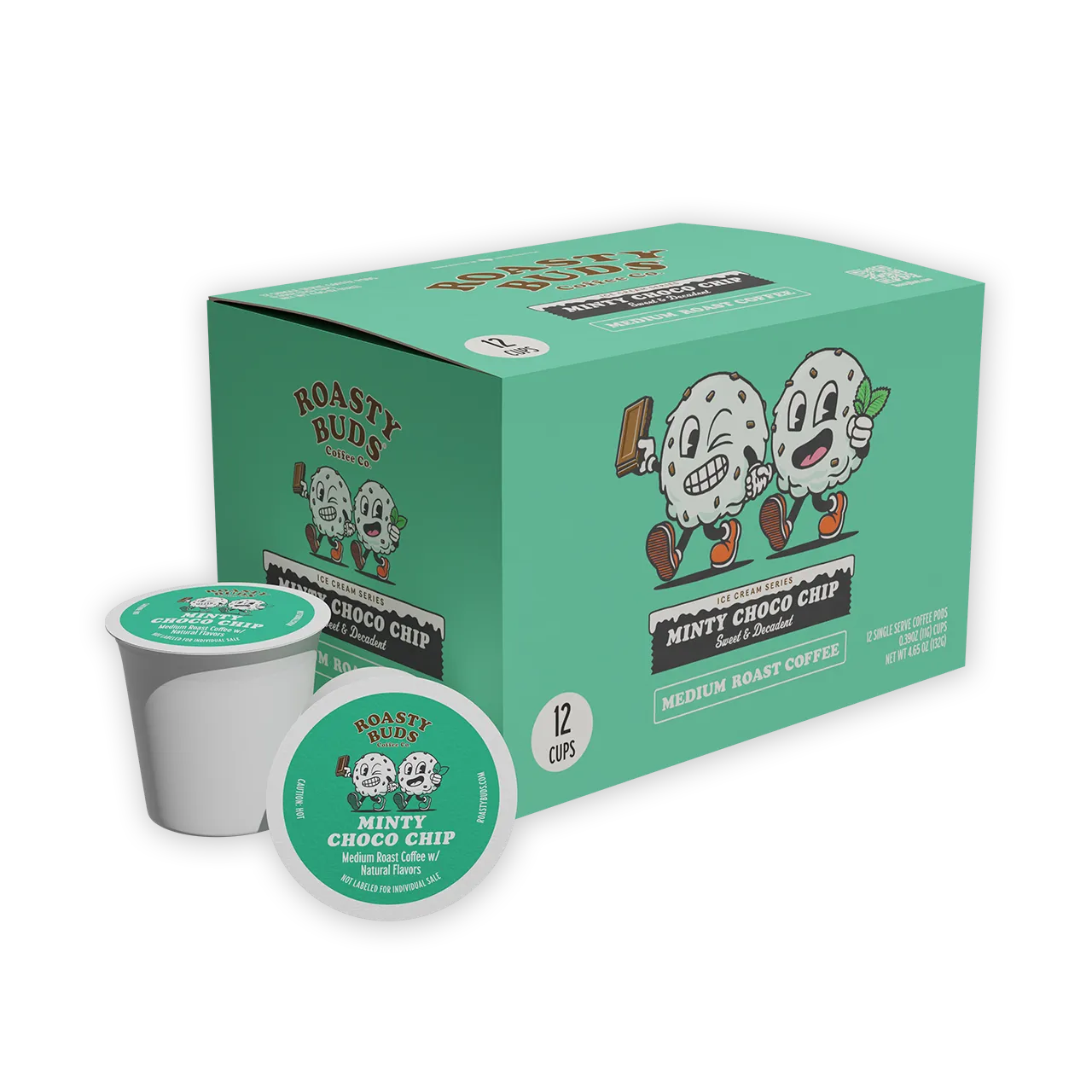 Roasty Buds Minty Choco Chip Coffee Pods