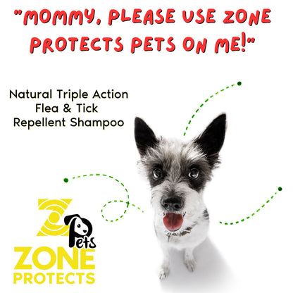 Zone Protects Natural Flea & Tick Removal Shampoo - Citrus Scented