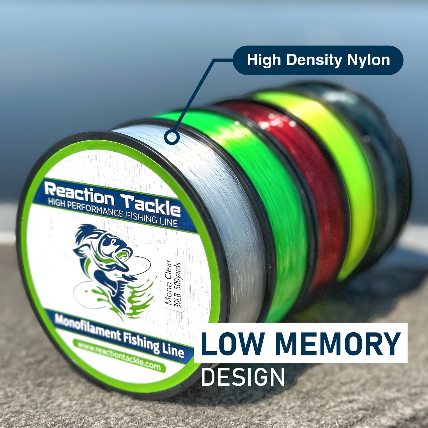 Reaction Tackle Nylon Monofilament Fishing Line 350-yard Spools