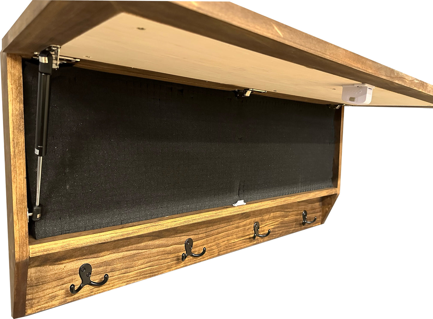 Bellewood Designs - Moose Hunting Hidden Gun Storage Coat Rack Concealment Shelf with Hooks for Coats, Bags, & Hats