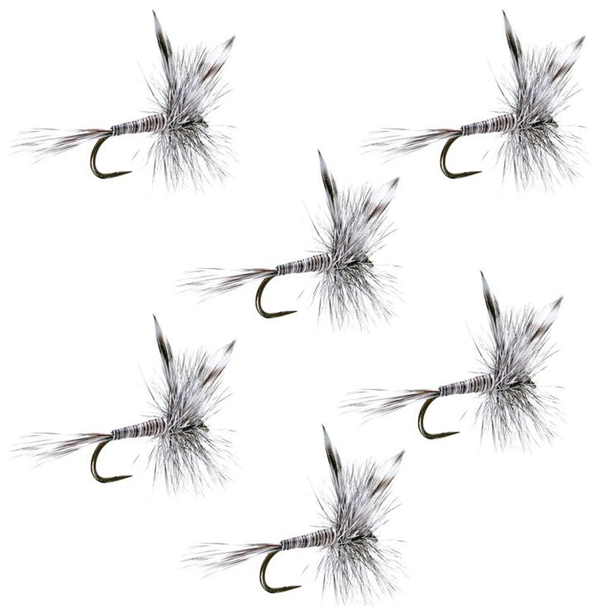 The Fly Fishing Place Barbless Mosquito Classic Trout Dry Fly Fishing  6 Flies - Hook Size 16
