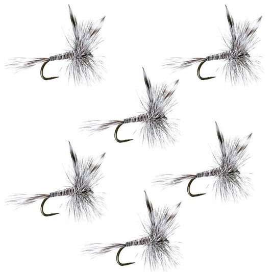 The Fly Fishing Place Barbless Mosquito Classic Trout Dry Fly Fishing  6 Flies - Hook Size 14