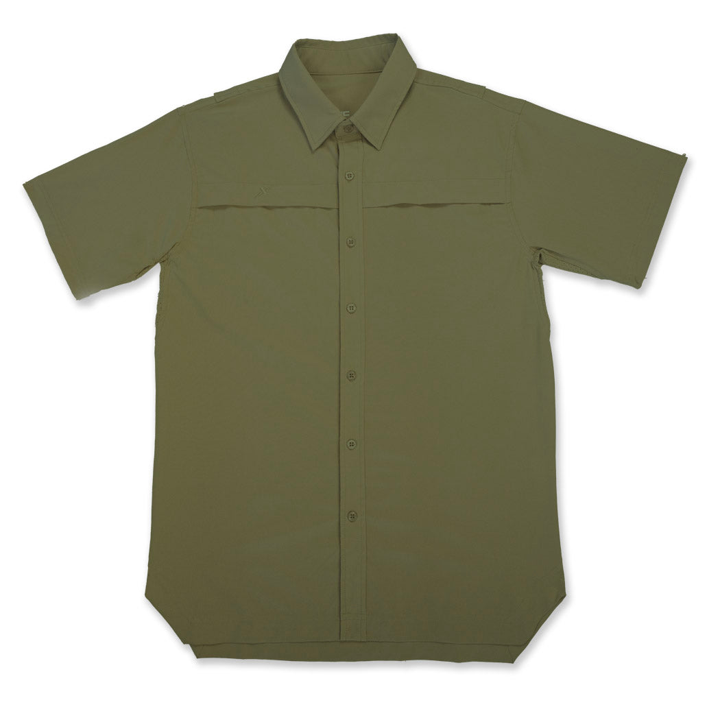 Xotic - Short Sleeve Solid Lifestyle Button Down w/ REPEL-X