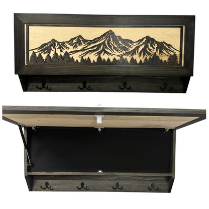 Bellewood Designs - Mountain Scene Concealed Gun Storage Coat, Key, Bag Storage