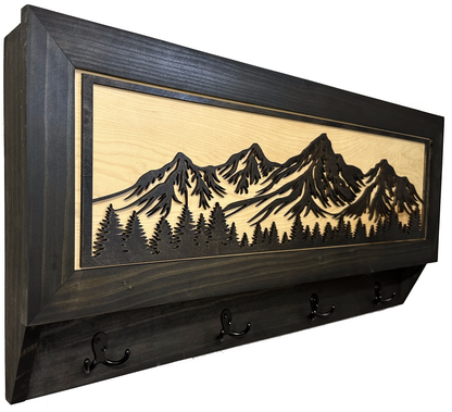 Bellewood Designs - Mountain Scene Concealed Gun Storage Coat, Key, Bag Storage