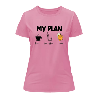 Outdoorzees My Fishing Plan T-Shirt for Women