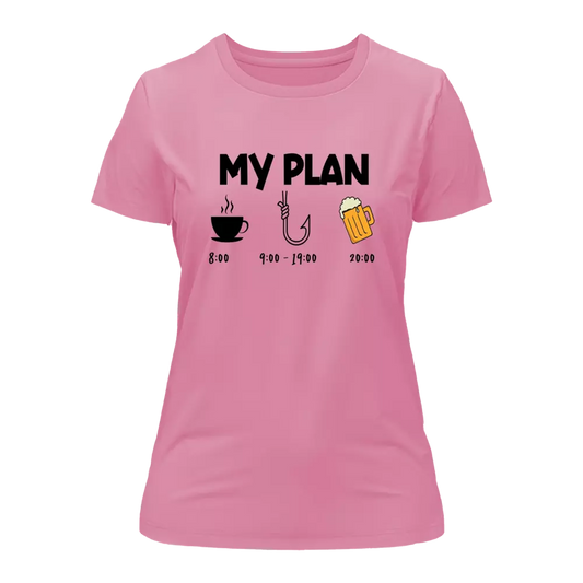 Outdoorzees My Fishing Plan T-Shirt for Women