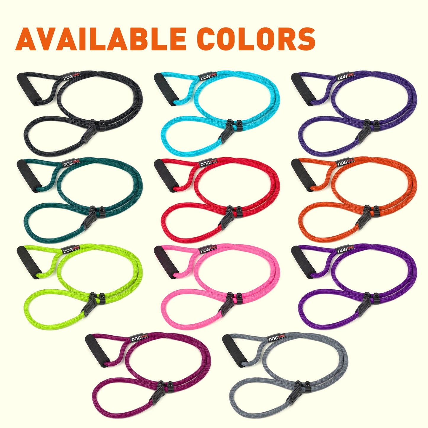 Dogline Round Nylon Slip Lead