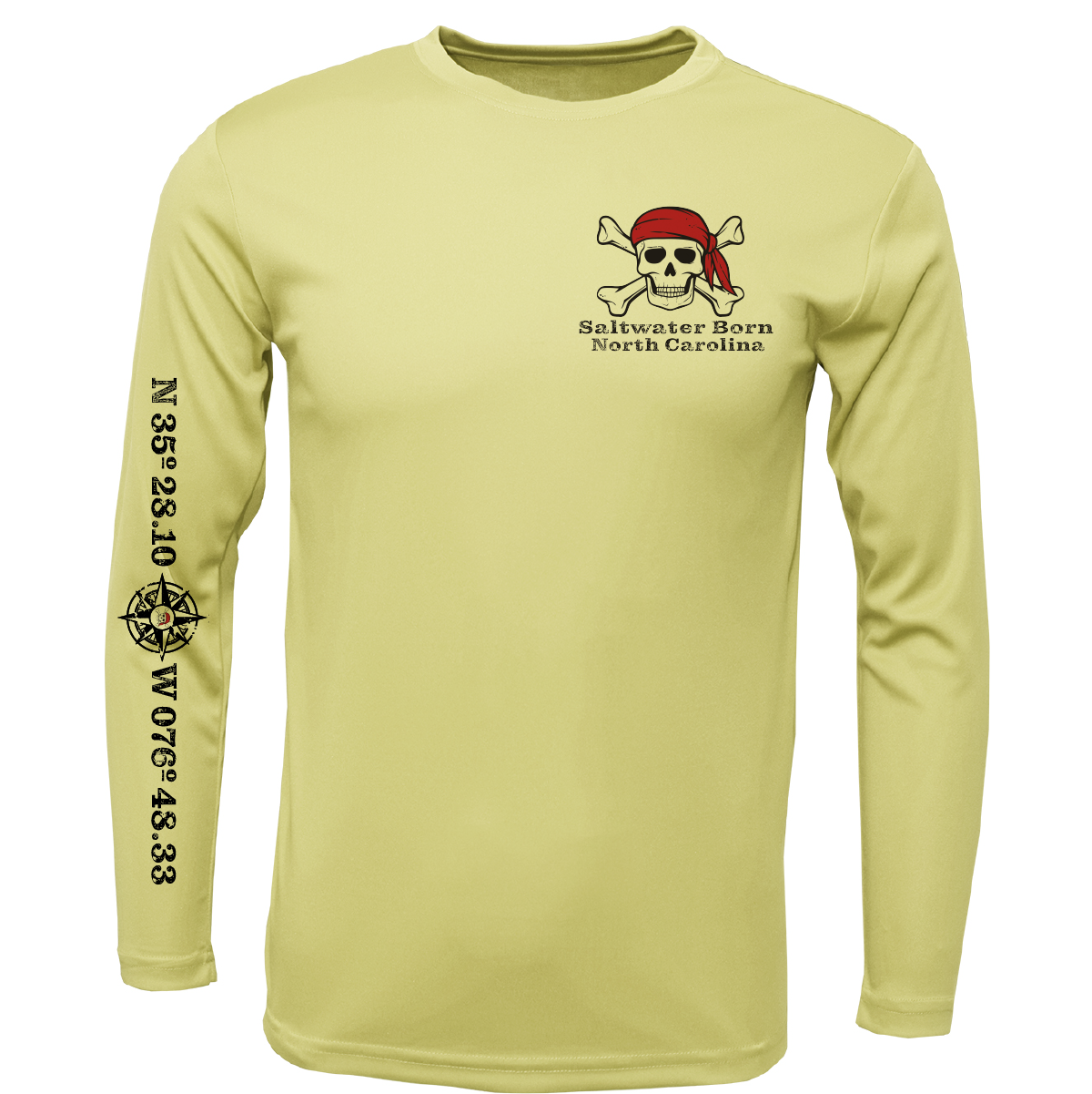 Saltwater Born North Carolina Blackbeard Long Sleeve UPF 50+ Dry-Fit Shirt