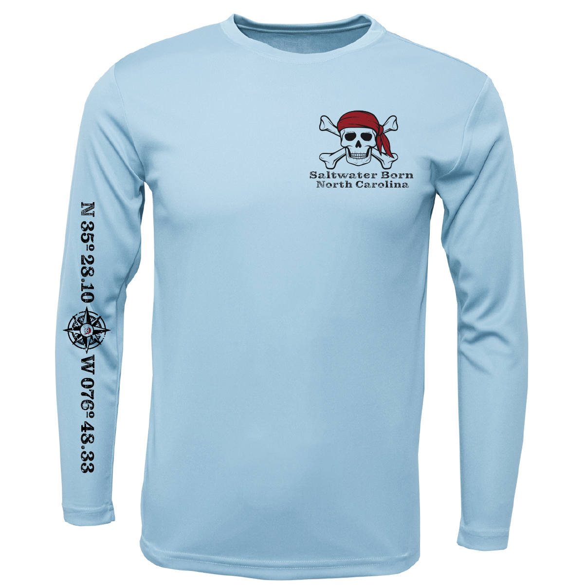 Saltwater Born North Carolina Blackbeard Long Sleeve UPF 50+ Dry-Fit Shirt