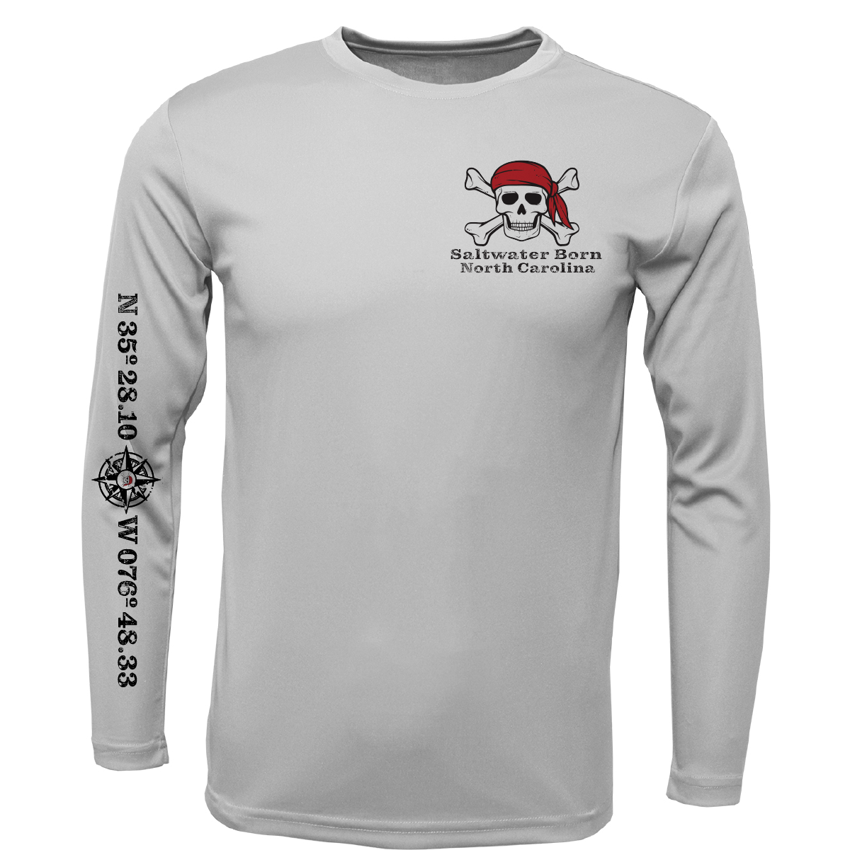 Saltwater Born North Carolina Blackbeard Long Sleeve UPF 50+ Dry-Fit Shirt