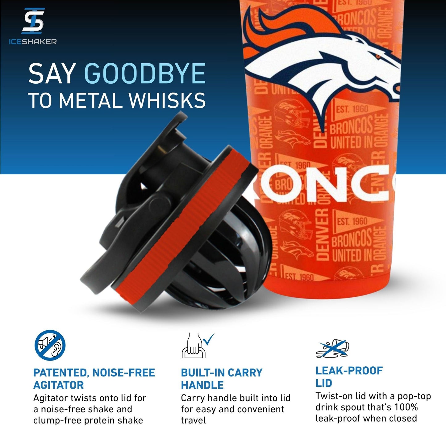 Officially Licensed Denver Broncos 4D Ice Shaker