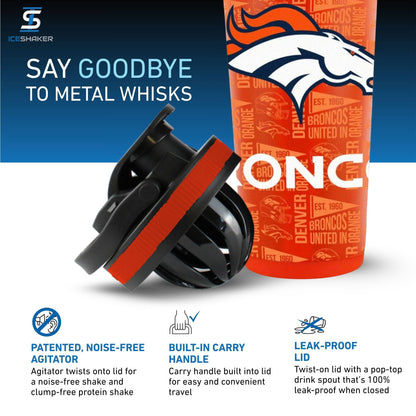 Officially Licensed Denver Broncos 26oz Ice Shaker