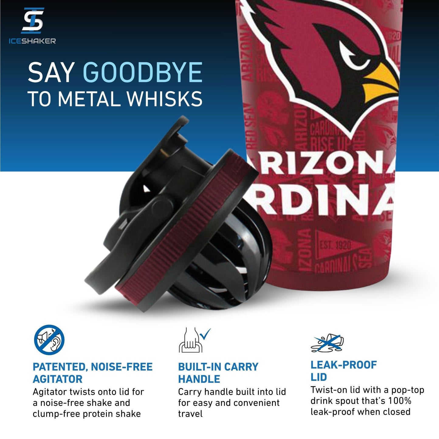 Officially Licensed Arizona Cardinals 4D Ice Shaker