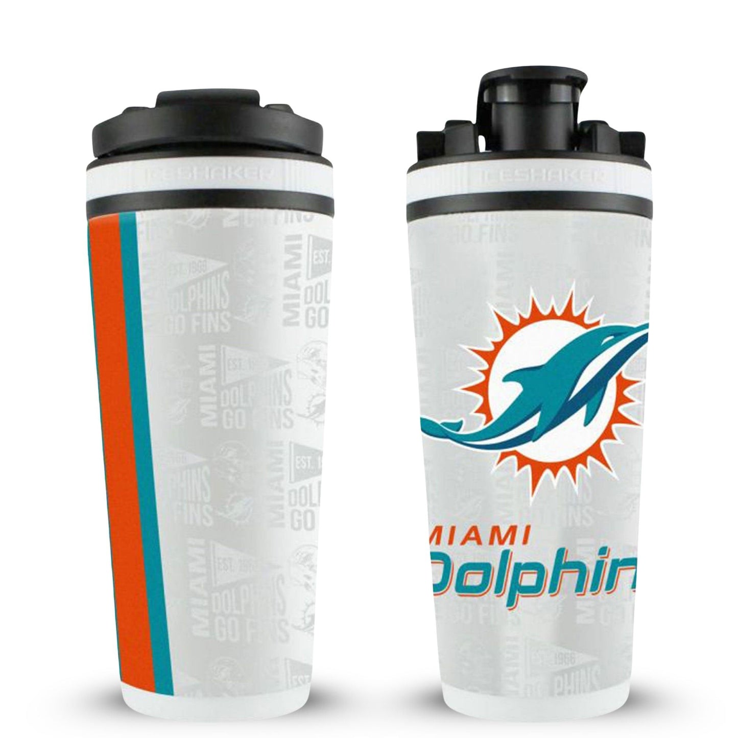 Officially Licensed Miami Dolphins 26oz Ice Shaker