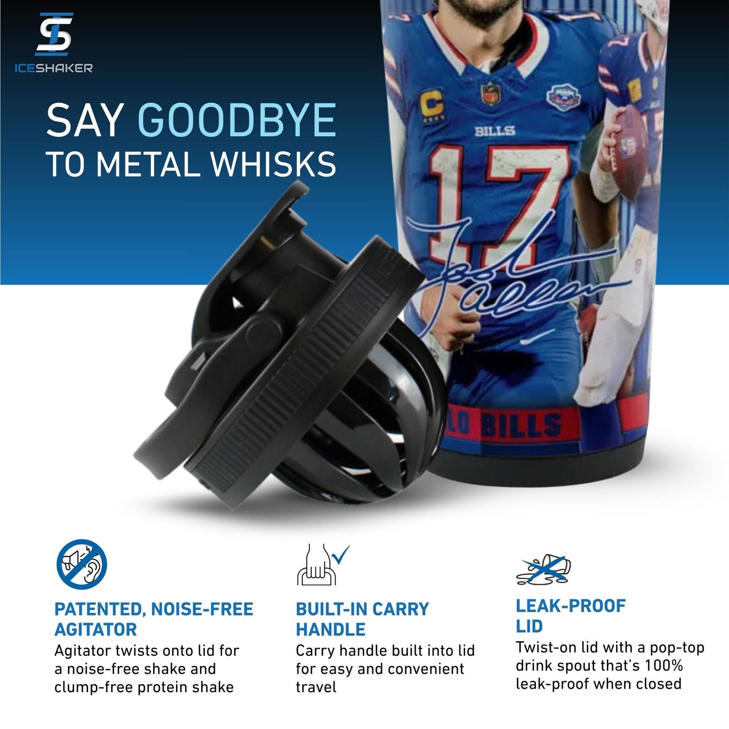 Officially Licensed Buffalo Bills 26oz Ice Shaker