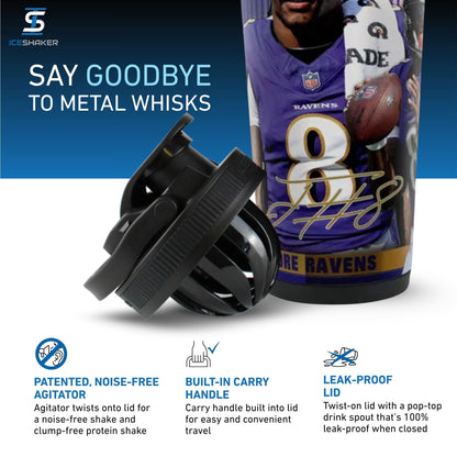 Officially Licensed Baltimore Ravens 26oz Ice Shaker