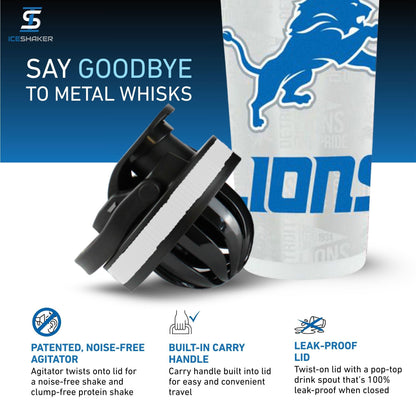 Officially Licensed Detroit Lions 26oz Ice Shaker