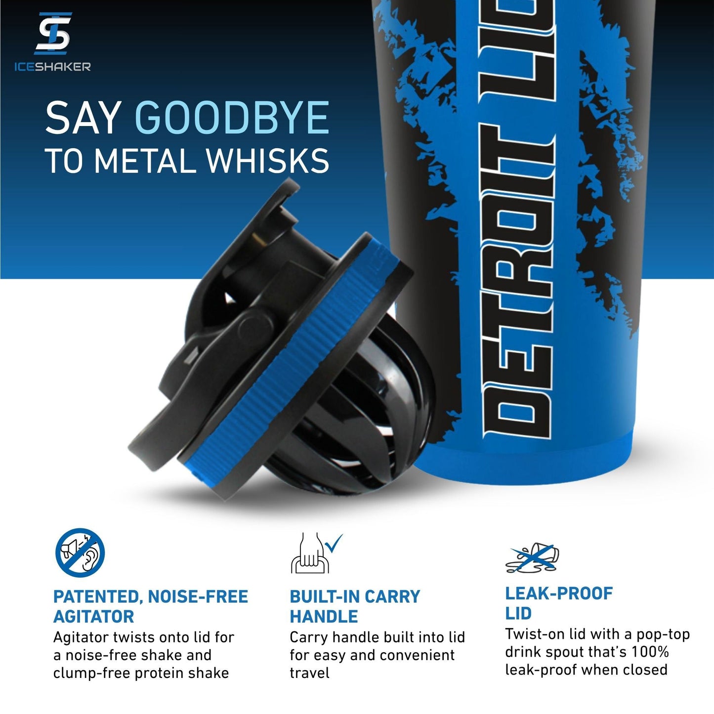 Officially Licensed Detroit Lions 26oz Ice Shaker