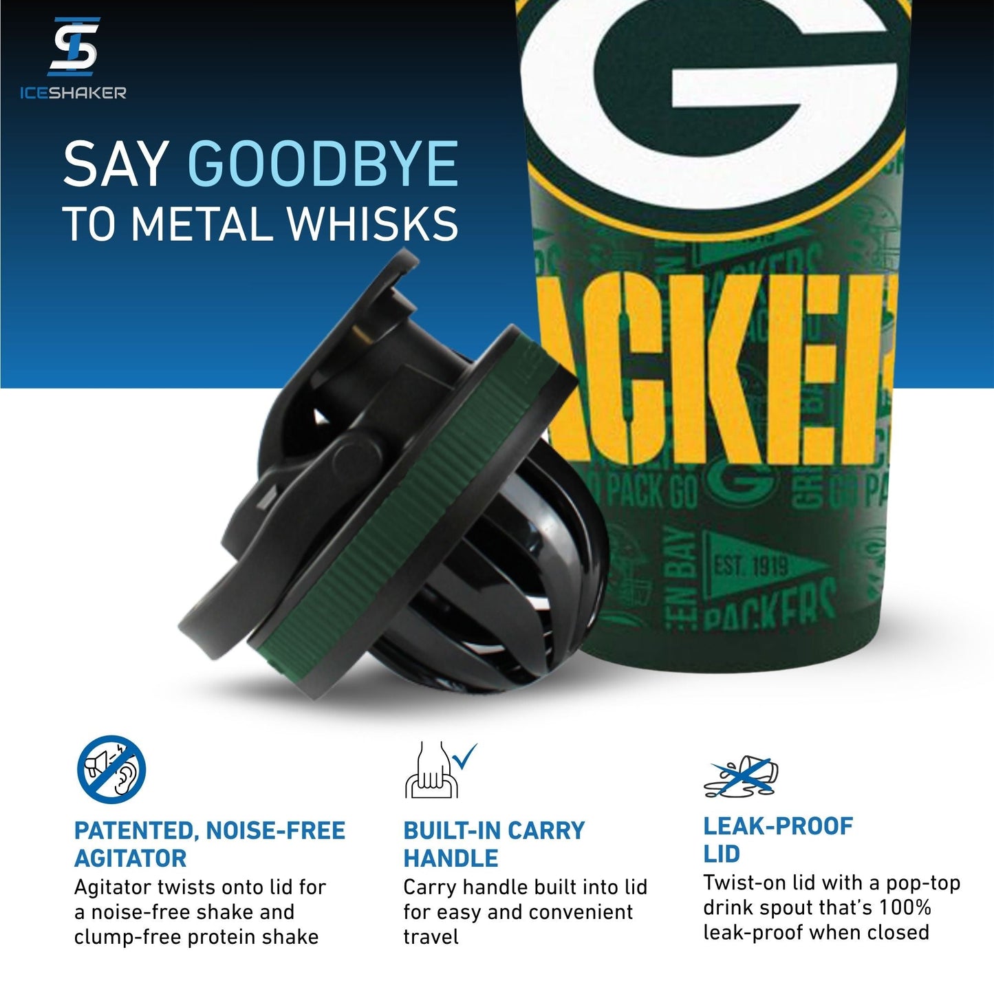 Officially Licensed Green Bay Packers 4D Ice Shaker