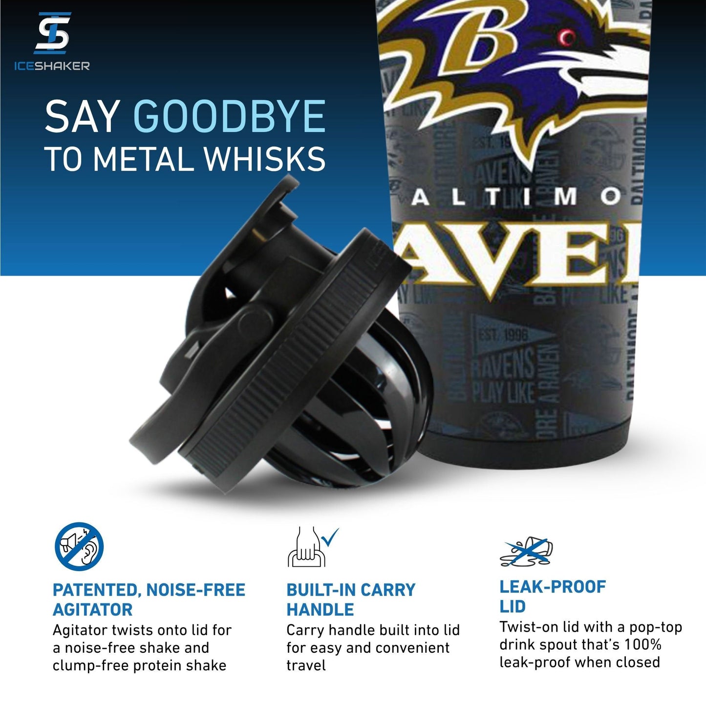 Officially Licensed Baltimore Ravens 4D Ice Shaker