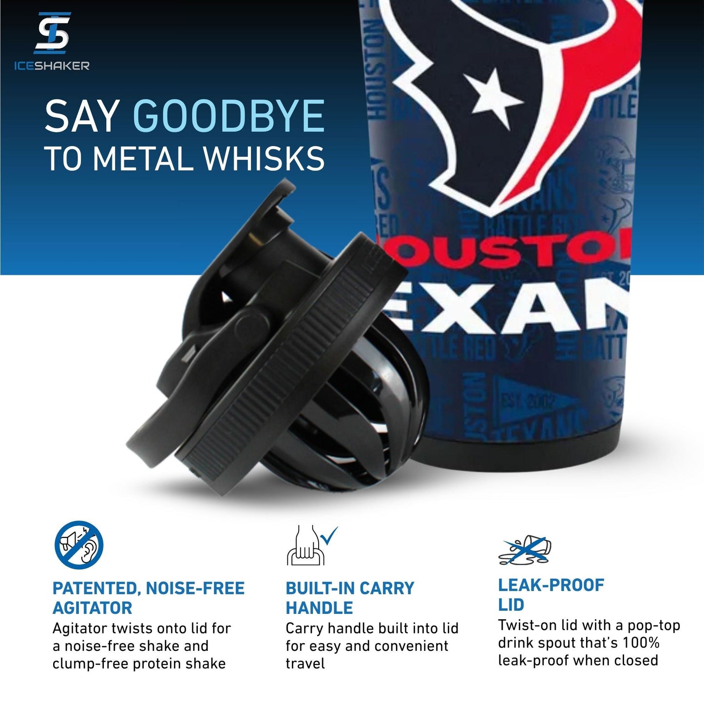 Officially Licensed Houston Texans 26oz Ice Shaker