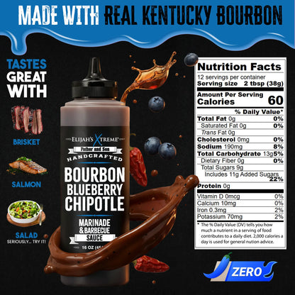 Elijah's Xtreme Bourbon Blueberry Chipotle BBQ Sauce & Marinade