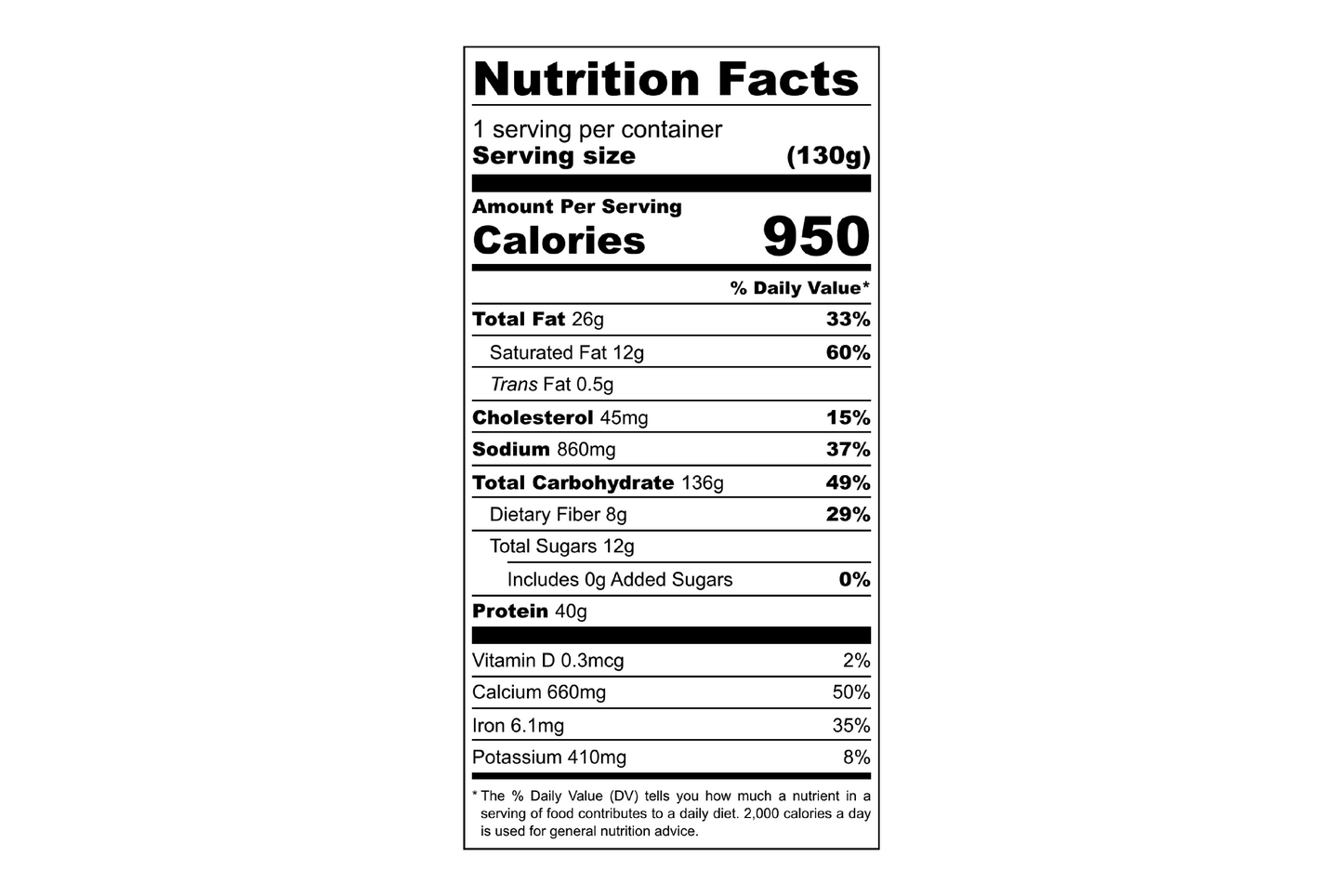 Foundation Outdoors Chicken Pasta Primavera Meal