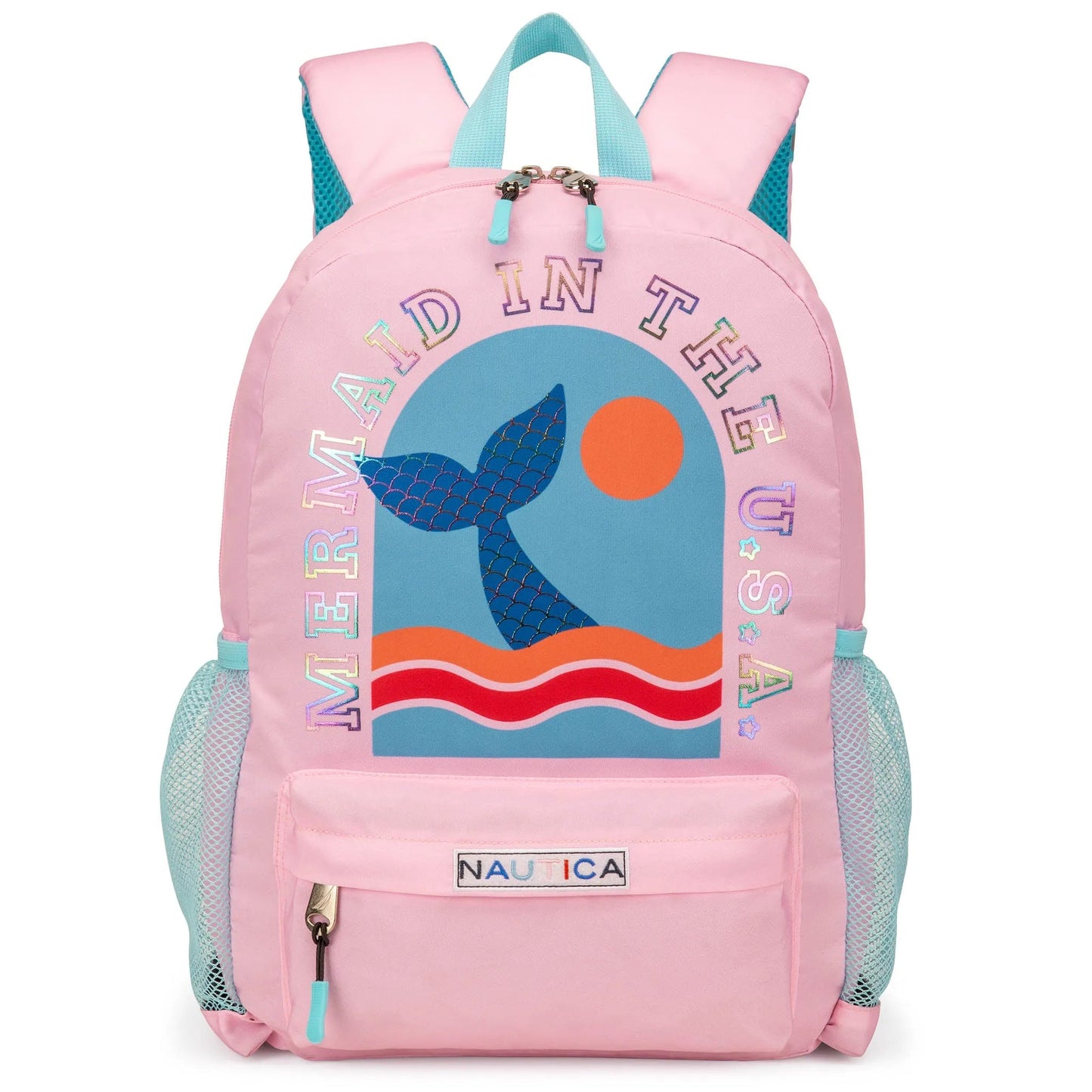 Nautica Kids Backpack for School | Mermaid Tail | 16" Tall