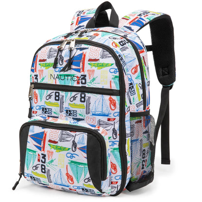 Nautica Kids Backpack for School | Sailboats | 16" Tall