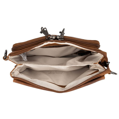 Concealed Carry Natasha Leather Crossbody by Lady Conceal
