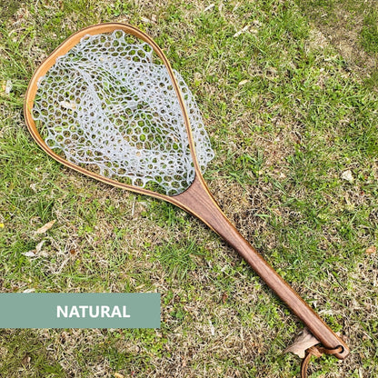 Wayward Trading Post Big Dipper 24"x17" - Stonefly Engraved - Natural Fly Fishing Traditional Landing Net - Handcrafted & Made in USA
