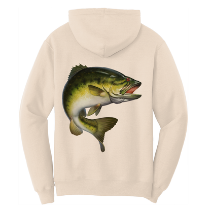 Saltwater Born Texas Freshwater Born Men's Largemouth Bass Cotton Hoodie