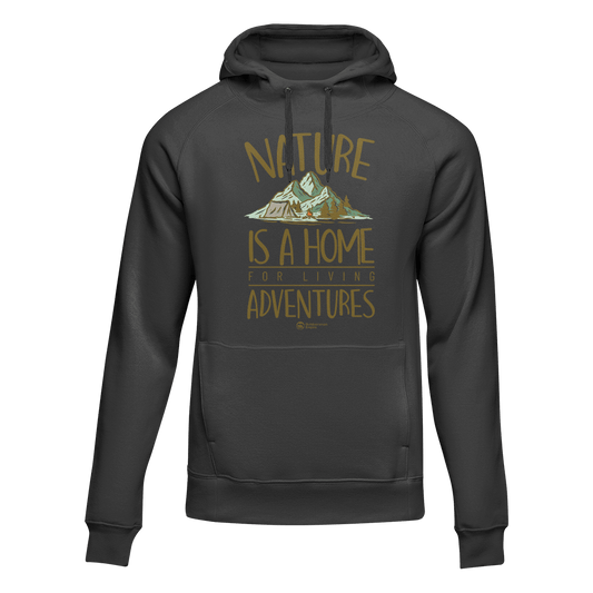 Outdoorzees Nature Is A Home Adult Fleece Hoodie