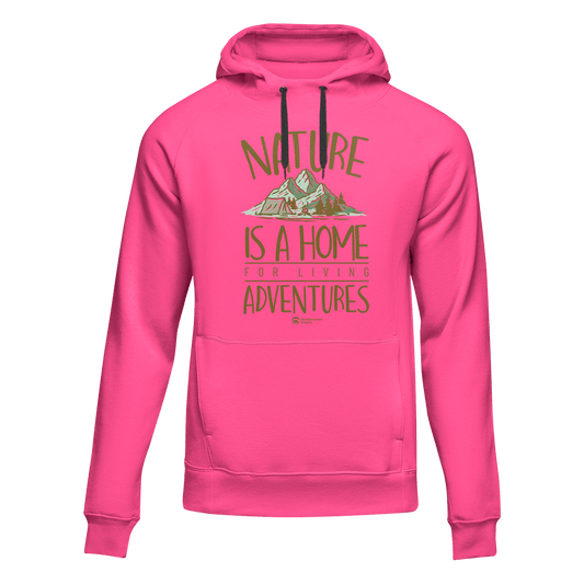 Outdoorzees Nature Is A Home Adult Fleece Hoodie