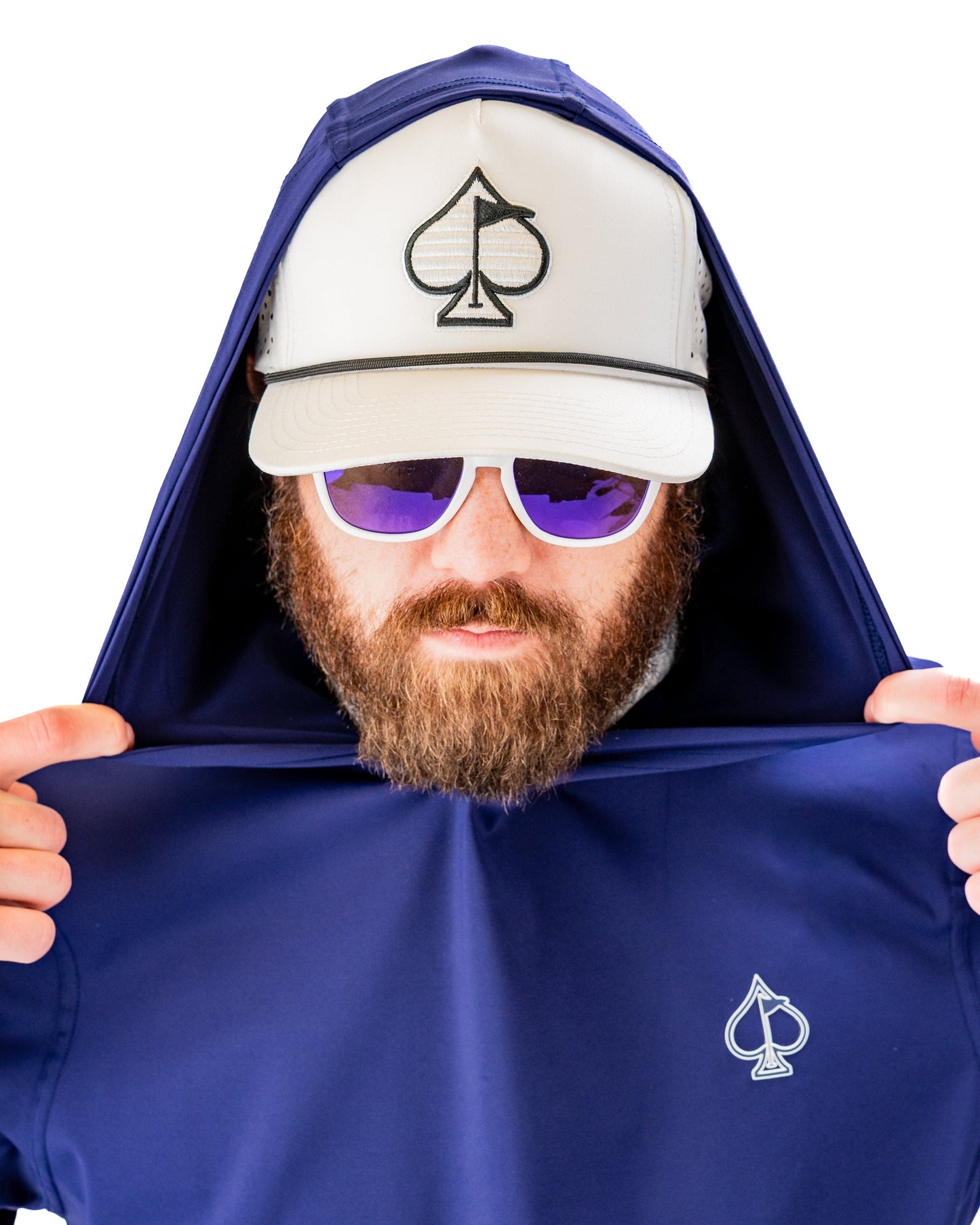 Pins and Aces Performance Golf Hoodie - Navy